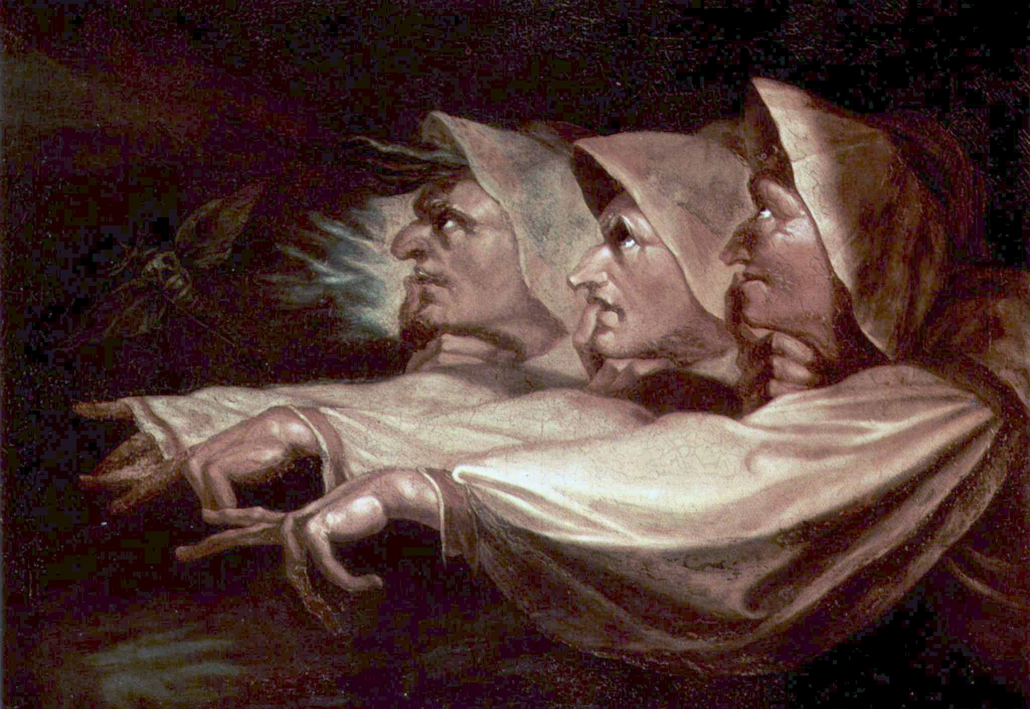 Henry Fuselli "Macbeth: The Weird Sisters" illustration